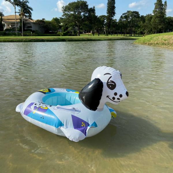 Imagem de Boia Inflável Infantil Cachorro Dalmatas Verão Piscina Bote