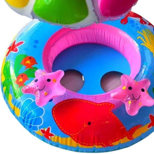 Imagem de Boia Inflável Infantil Cobertura Piscina Bote Teto Protetor 70CM