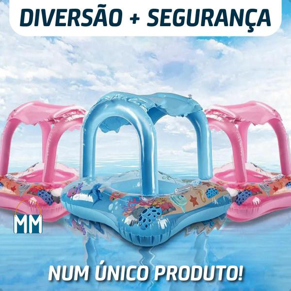 Imagem de Boia Inflável Infantil Com Cobertura Baby Float Menino Menina Para Piscina Praia