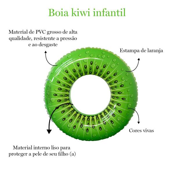 Imagem de Boia Inflavel Infantil Melancia Piscina Segurança Verão Top Anti Afogamento Bote Divertida Menino Natação