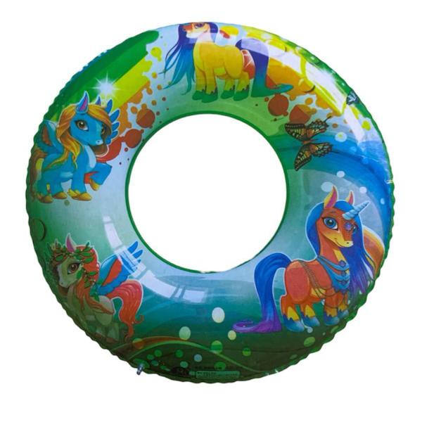 Imagem de Boia Inflável Infantil Pônei Colorida 60cm - PVC