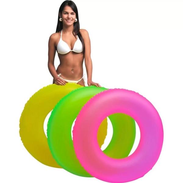 Imagem de Boia Inflável Neon 90cm P/ Piscina, Praia Ou Decoração