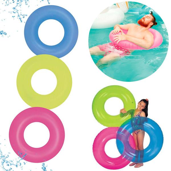 Imagem de Boia Inflável Neon 90cm P/ Piscina, Praia Ou Decoração