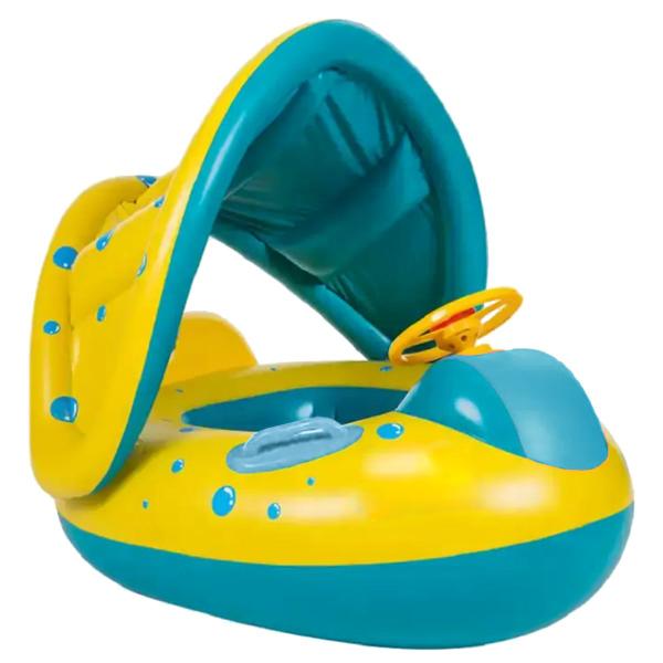 Imagem de Boia Inflavel Para Bebe Cobertura Piscina Praia Com Volante