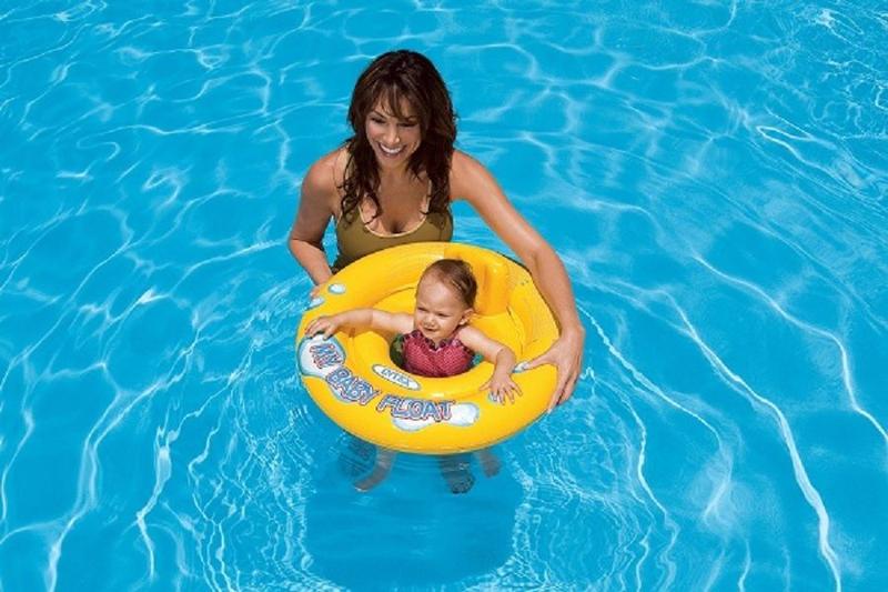 Imagem de Boia Inflável Para Bebê Com Fralda Meu Primeiro Bote Intex