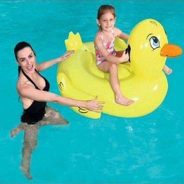 Imagem de Boia Inflável para Piscina Tamanho Infantil Patinho Amarelo Bestway