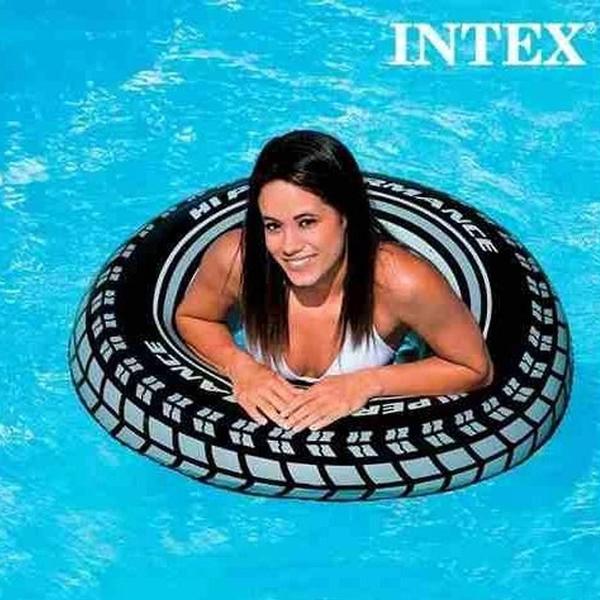 Imagem de Boia Inflavel Pneu Radial Preta 91cm Intex 