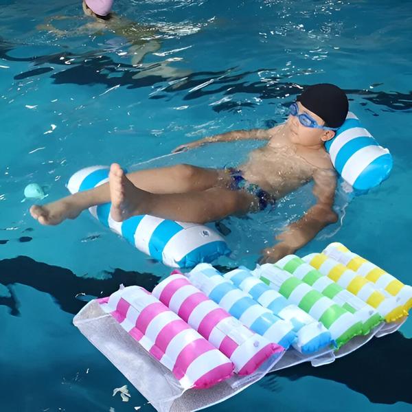 Imagem de Bóia Inflável Rede Cama Flutuante Colchão Reclinável Piscina