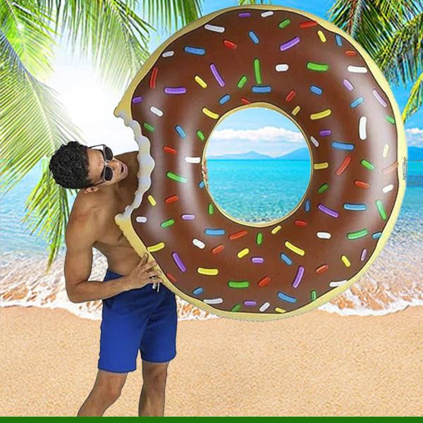 Imagem de Bóia Infllável Circular Para Piscina Donuts Melancia 120cm Adulto - Snel