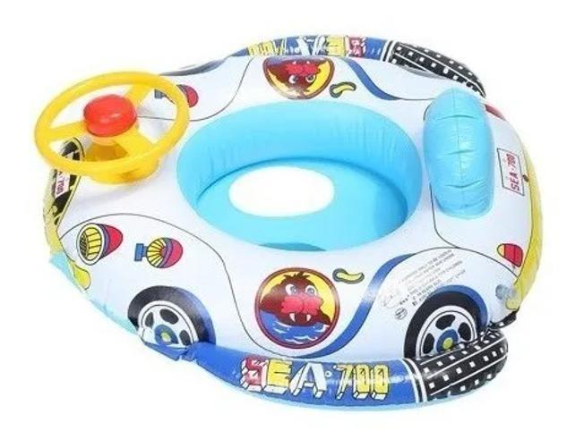 Imagem de Boia Para Bebê Piscina Divertida De Carrinho Com Volante