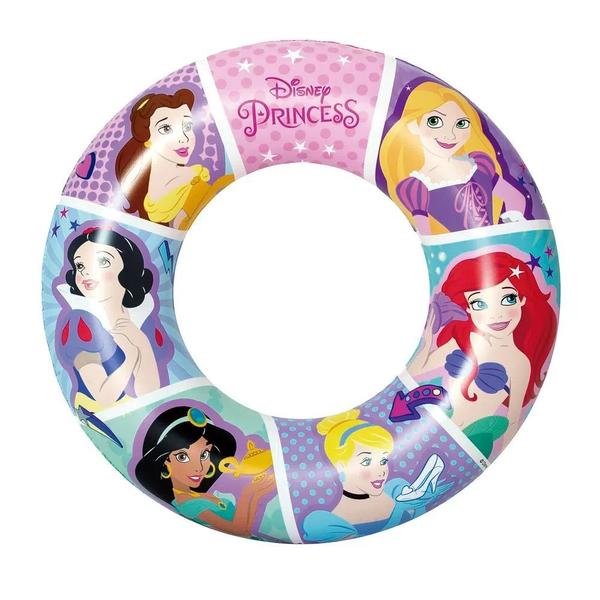 Imagem de Boia Redonda Infantil Piscina Inflavel Princesas Rosa Disney  Mor 