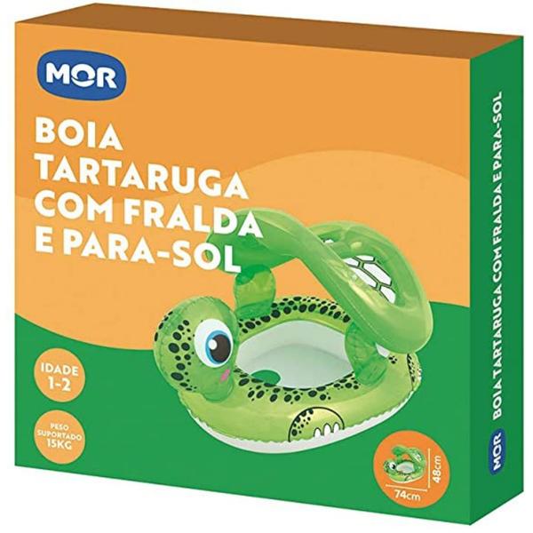 Imagem de Boia Tartaruga Com Fralda e Para-Sol Mor