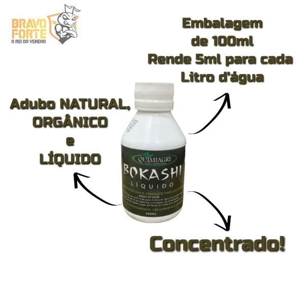 Imagem de Bokashi líquido concentrado quimiagri 100ml kit com 2 un