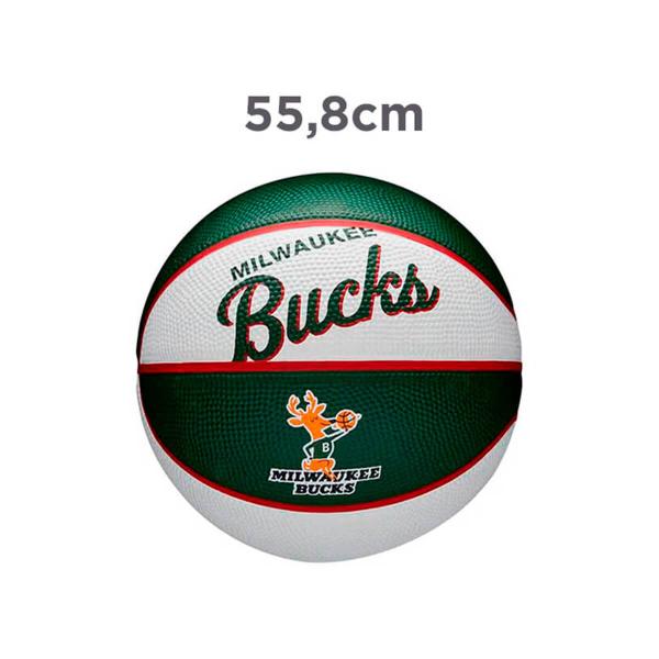 Imagem de Bola Basquete Mini Nba Team Retro Milwaukee Bucks 3 Wilson