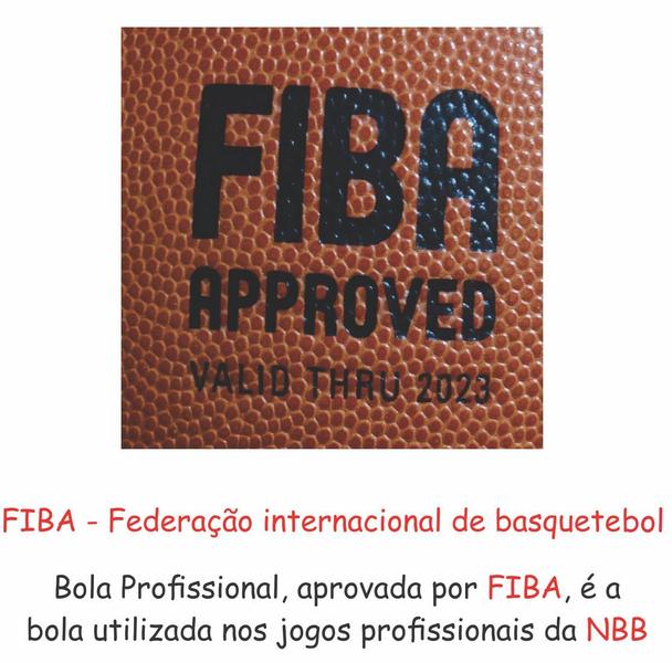 Imagem de Bola Basquete Penalty Pró 7.8 Crossover NBB Aprovado Fiba