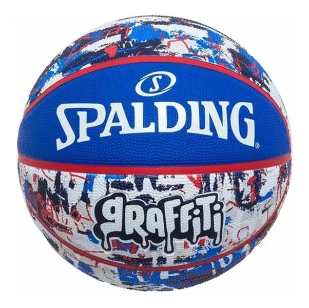 Imagem de Bola Basquete Spalding Graffiti Oficial 7 Azul/vermelho