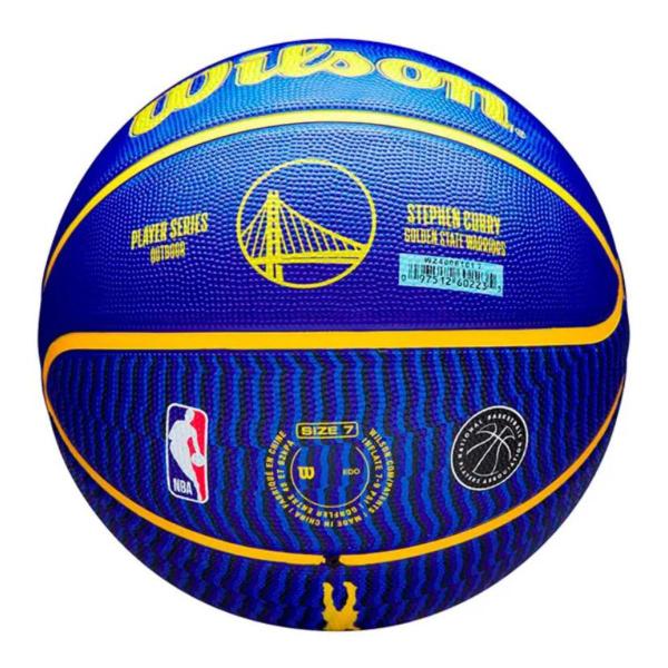 Imagem de Bola Basquete Wilson NBA Player Icon Stephen Curry Azul Quadra Externa Alta Durabilidade Outdoor