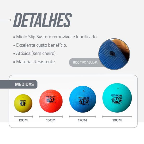 Imagem de Bola Borracha Iniciação Infantil Tam. 14 Pista E Campo 05un