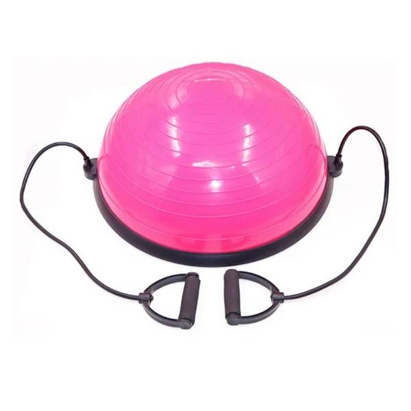 Imagem de Bola Bosu Elastico Exercicio Fitnes Ginastica Alongamento Academia Yoga Reabilitaçao Fisioterapia Step Musculaçao Exercicios