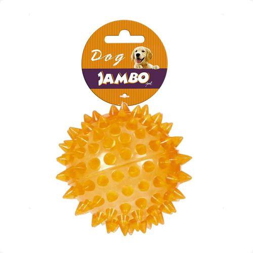 Imagem de Bola Brinquedo Jambo Espinho Com Som Laranja - Tam. G