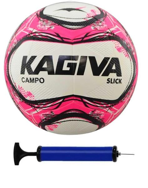 Imagem de Bola Campo Kagiva Slick Rosa + 1 Bomba de Ar