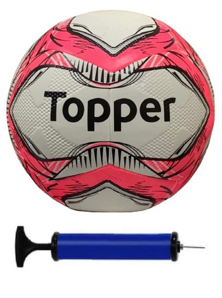 Imagem de Bola Campo Topper Slick Rosa + Bomba De Ar