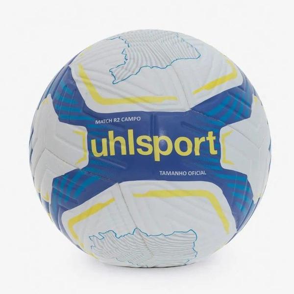 Imagem de Bola campo Uhlsport Match R2 Brasileirao 2024 - unissex - branco+azul