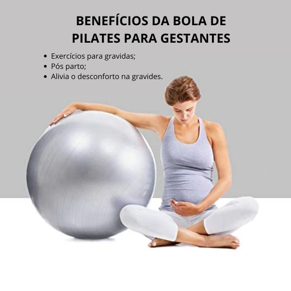 Imagem de Bola cinca ginástica pilates e alongamentos c/ bomba de ar