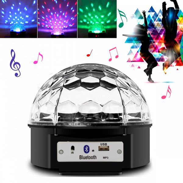 Imagem de Bola de Balada Iluminação Festa Colorida com Controle Bluetooth