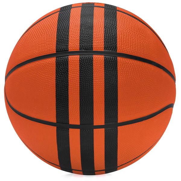 Imagem de Bola de Basquete Adidas 3 Stripe Rubber X3 Tam 5 Laranja e Preta