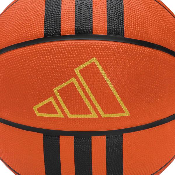 Imagem de Bola de Basquete Adidas 3 Stripe Rubber X3 Tam 6 Laranja e Preta