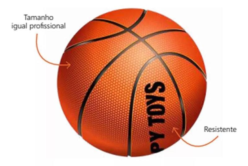 Imagem de Bola De Basquete Basketball Tamanho Oficial Zippy Toys