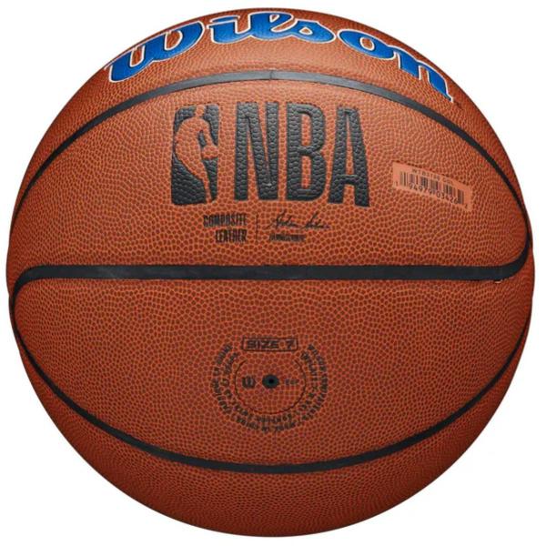 Imagem de Bola de Basquete Logotipo Times Team Alliance MVP Tamanho 7 NBA Aderente Pure Feel Cover Wilson