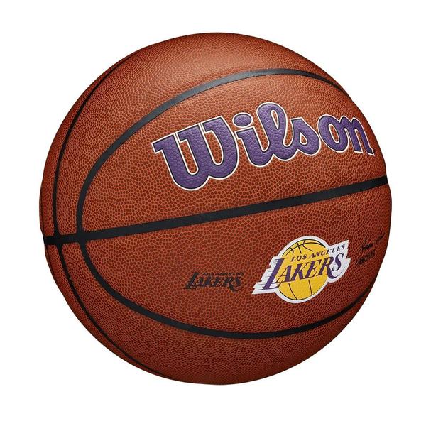 Imagem de Bola de Basquete NBA Los Angeles Lakers Wilson Team 7 - Laranja+Roxo