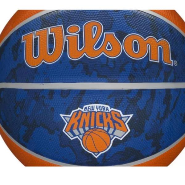 Imagem de Bola De Basquete Nba New York Knicks Wilson Team Tiedye 7 Cor Laranja