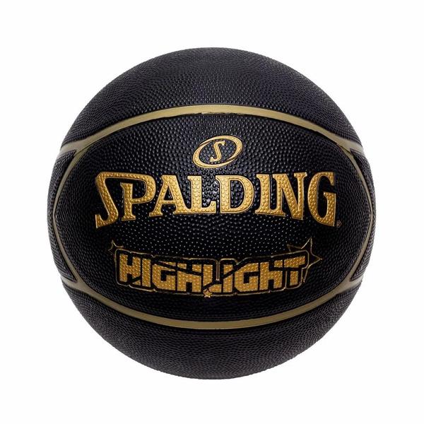 Imagem de Bola de Basquete Spalding Highlight Star - Preto/dourado