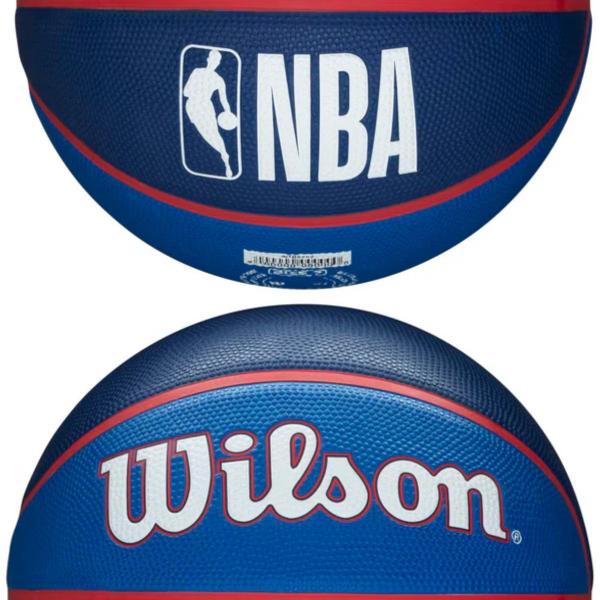 Imagem de Bola de Basquete Tribute Externa Performance Cover Tamanho 7 NBA Logotipo Times Wilson