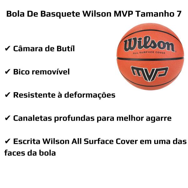 Imagem de Bola De Basquete Wilson Mvp Original Tamanho Nº 7 Oficial