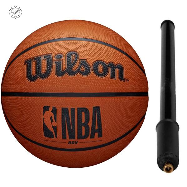 Imagem de Bola De Basquete Wilson Nba Drv Laranja Tamanho 7 Oficial Com Bomba