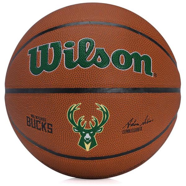 Imagem de Bola de Basquete Wilson NBA Team Alliance Milwaukee Bucks Tam 7