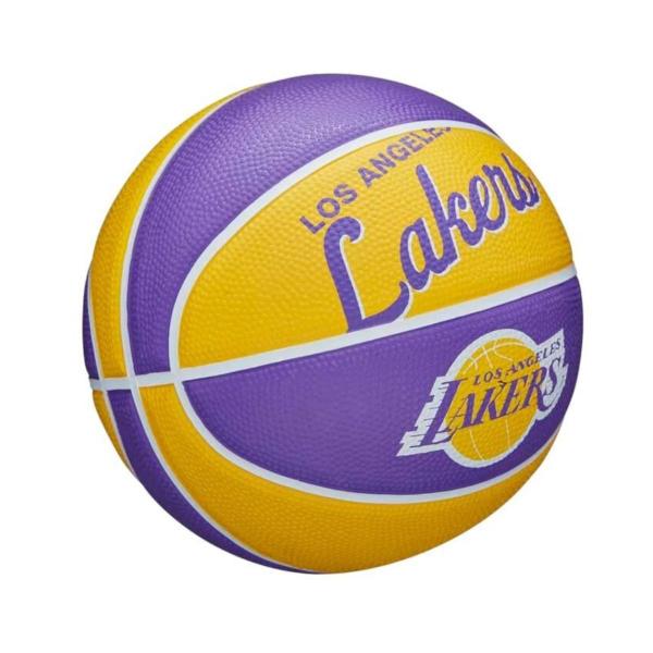 Imagem de Bola de basquete wilson nba team retro mini los angeles lakers 3