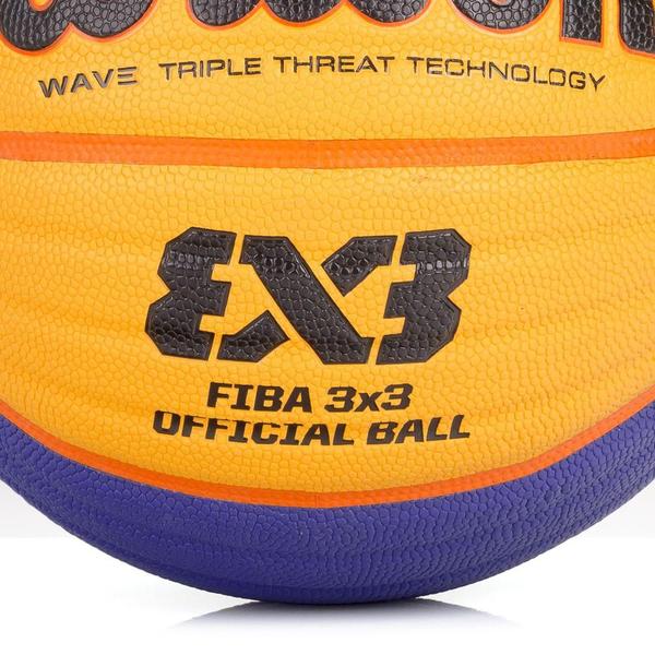 Imagem de Bola de Basquete Wilson Oficial Fiba 3X3 Azul e Amarela