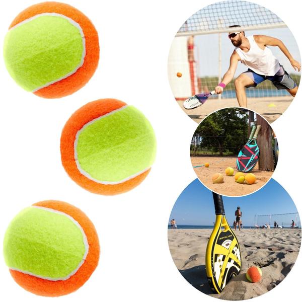 Imagem de Bola De Beach Tennis Laranja Classica Pack 3 Unidades Pro