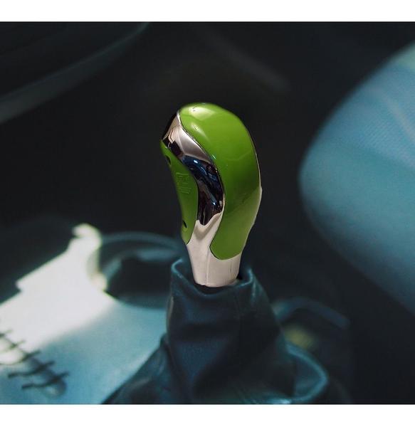 Imagem de Bola De Câmbio Automotiva Kadman Verde Cromada Lisa