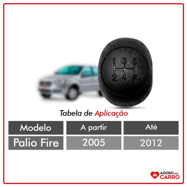 Imagem de Bola de Câmbio Palio Fire 2002 03 04 a 2008 Preto 5m Relevo