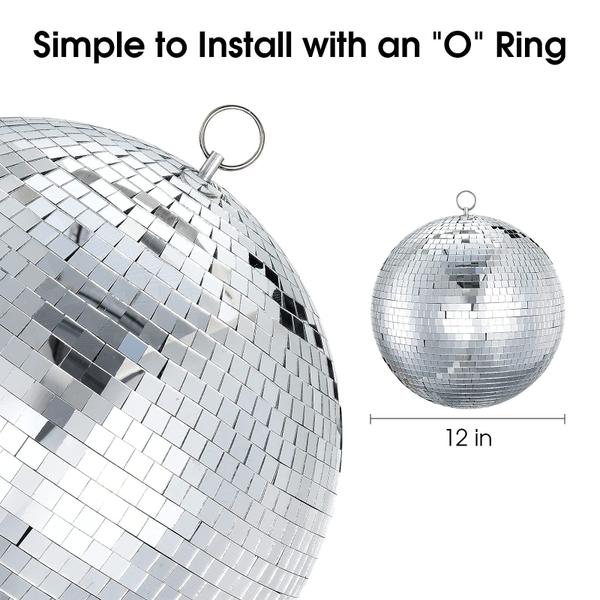 Imagem de Bola de espelho Disco Mirror Ball Sumono de 30 cm para palco de clube de DJ