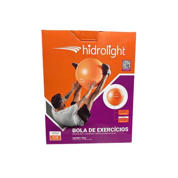 Imagem de Bola de Exercícios Laranja 55cm FL13A - Hidrolight