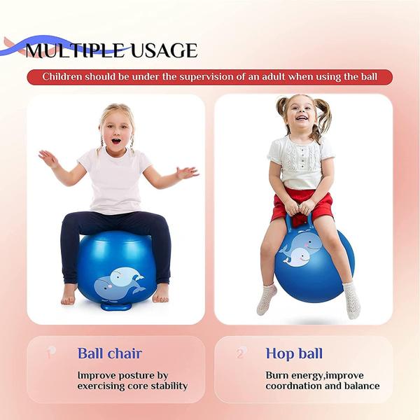 Imagem de Bola de exercícios para crianças Hopper Ball Wokex Multifuncional Bouncy