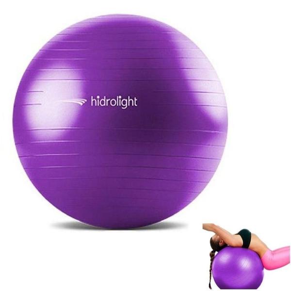 Imagem de Bola De Exercícios Pilates Hidrolight Com Bomba 65Cm