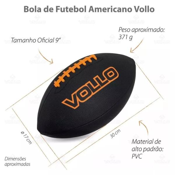 Imagem de Bola De Futebol Americano Vollo Adulto Tamanho 9 Oficial